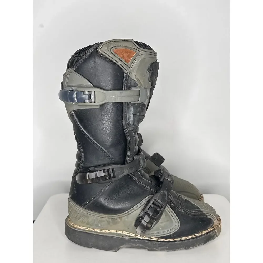 1990s Thor Quadrant Motocross Boots Black MX ATV Riding Kids 3